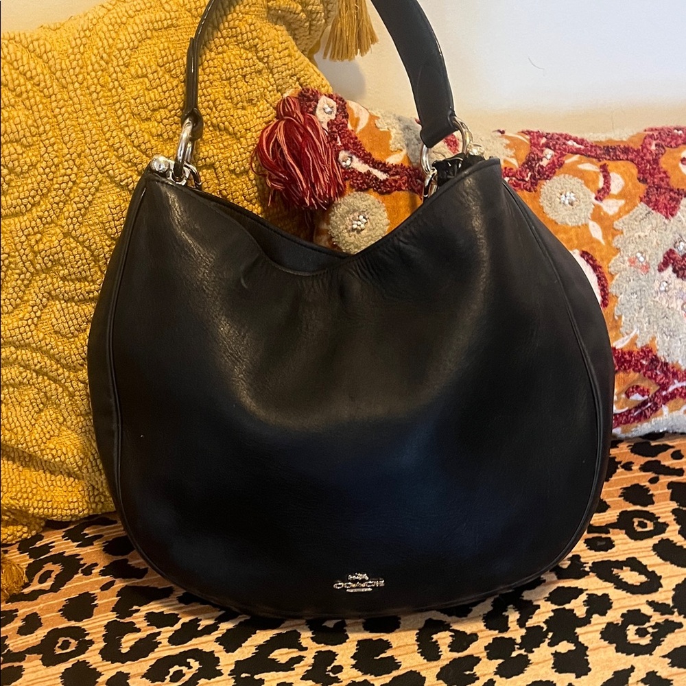 Coach Black Leather Women's Bag